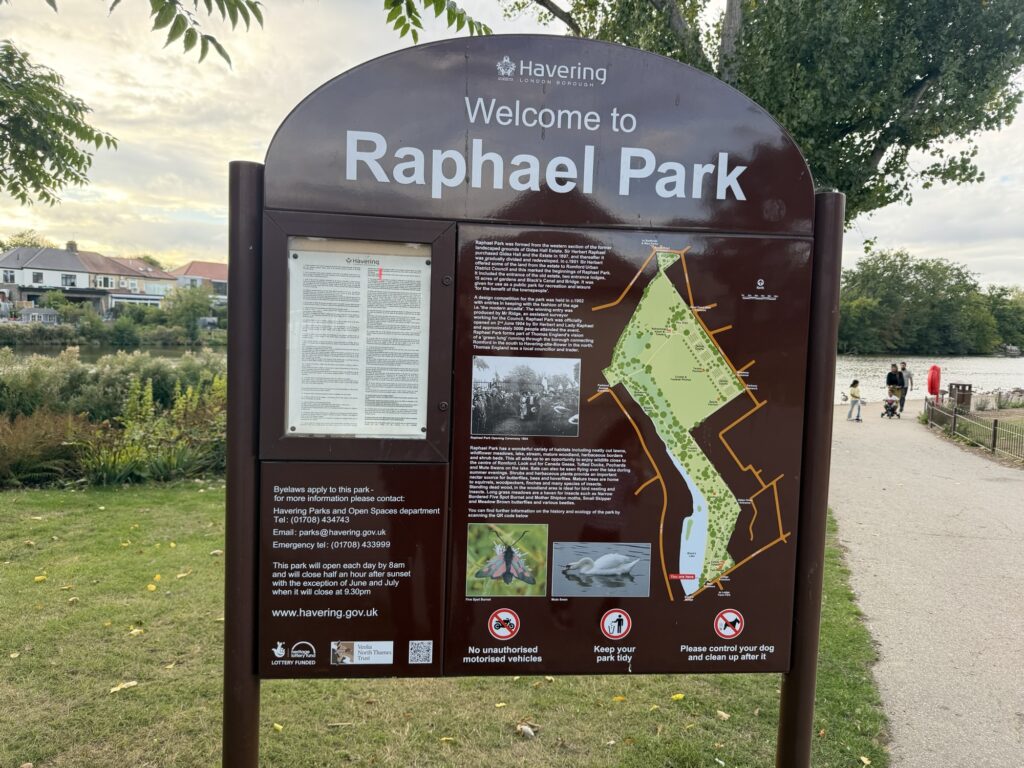 Raphael Park: Lake, Bandstand & Wood Carvings